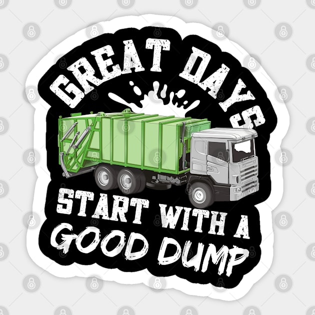 Funny TrashTrucks Quote,Garbage Truck ,Cool TrashTrucks Sticker by PhiloArt